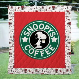 Snoopy Coffee 3D Quilt  Quilt